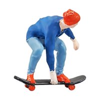 Bothyi - 1/64 Figura En Miniatura Monopatín Hombre Para Colecciones De Modelos De Arquitectura De Parque
