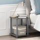 thumbnail image 3 of Mesa auxiliar Furinno Simplistic, juego de 2 unidades, roble francés, gris y gris, 3 of 9