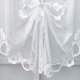 thumbnail image 2 of 1 Panel Bordado floral blanco cortina de encaje pura Valance estilo princesa bordado cascada Swag cortina Valance nivel para cocina baño mitad de la ventana decoración, barra de bolsillo sup, 2 of 3