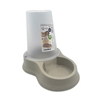 Plastiken - Dispensador Mascota Agua Y Comida 1,5 Litros Beige Beige Tamaño Único
