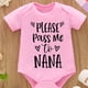 thumbnail image 1 of Baby Girls Funny Letter Print Romper, Short Sleeve Onesie Bodysuit For Spring Summer, 1 of 5