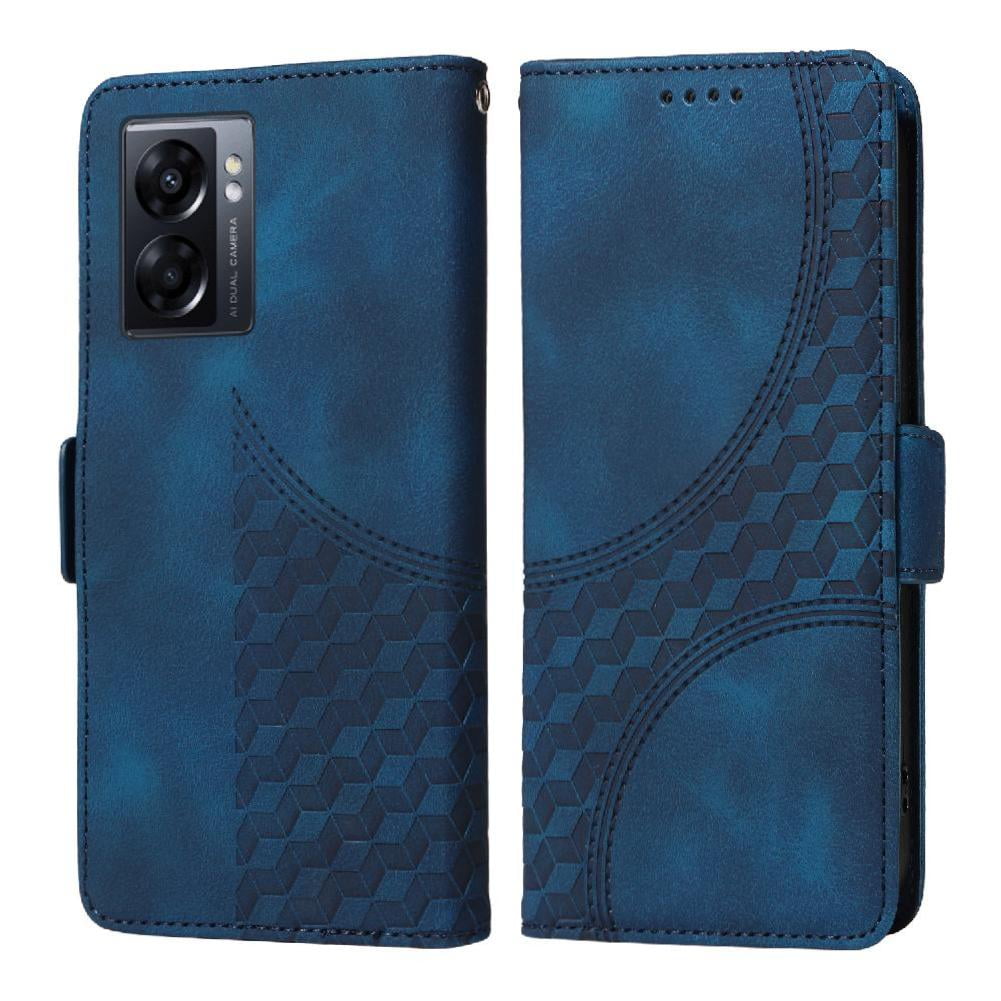 Carcasa Foxdock Oppo A77 4g De Cuero Pu, Diseño Acolchado Clásico, Protección Contra Caídas Y Rayones