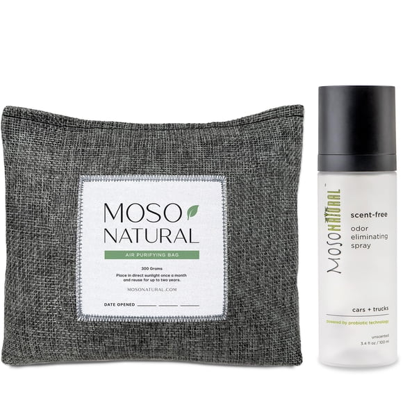 Set de Desodorante para Coche MOSO NATURAL 300 g + 100 ml Spray