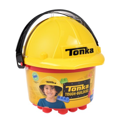 Ansaldo - Set De Bloques Tonka 25 Piezas En Balde Con Casco