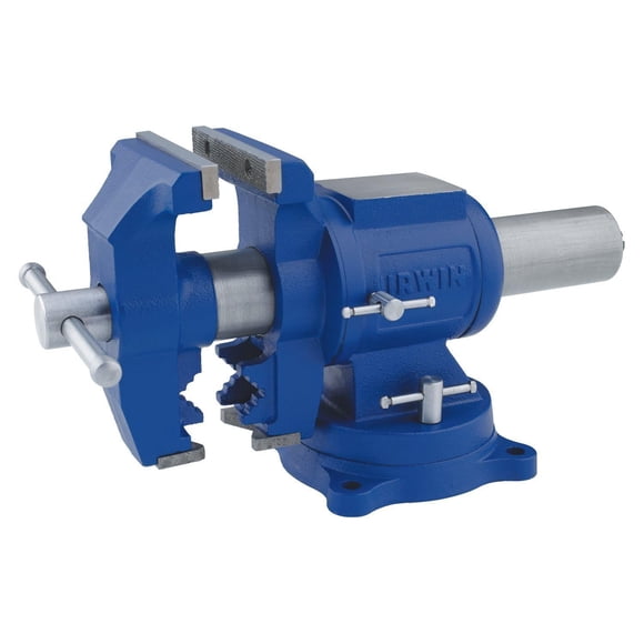 Tornillo de banco IRWIN Tools multiusos de 5 pulgadas con mordazas giratorias