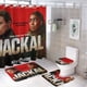 thumbnail image 1 of El día del chacal-theme 4-Piece Shower Curtain Set with Rugs, Waterproof Bathroom Decor Set Includes Bath Mat, U-Shaped Rug, Toilet Lid Cover and Curtain with Hooks, 1 of 6