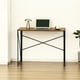 thumbnail image 3 of Mesa Escritorio Plegable de Metal y Madera Roble Oscuro 100x50x75 cm, 3 of 4
