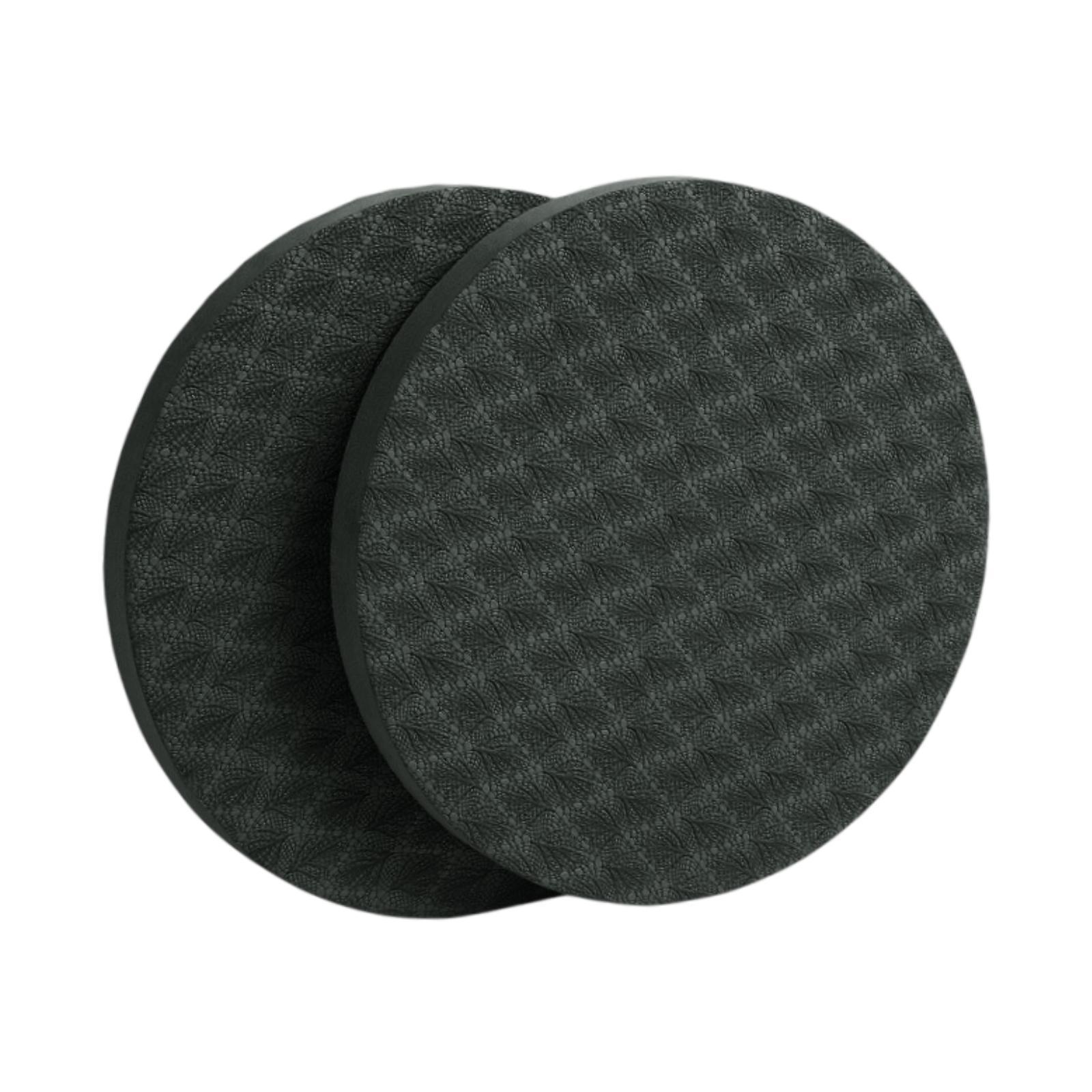 Magideal - 2 Piezas De Rodilleras Redondas De Apoyo De 1,5 Cm De Grosor, Antideslizantes Para Rodillas, Codos, Muñecas Y Manos Para Equilibrar En La Oficina, Par Negro