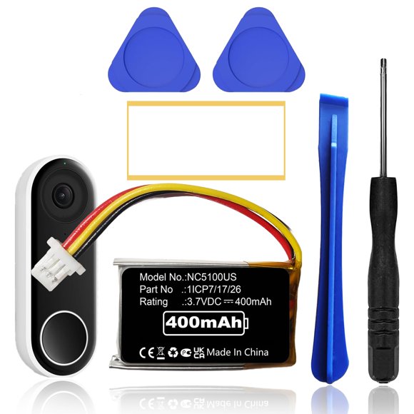 Batería Nzzz Nest Hello NC5100US 400 mAh 3,7 V