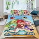 thumbnail image 2 of Defensores de Petronix Conjunto de sábanas temático, trío de piezas, cómodo y amigable con la piel, diseño único, regalo de decoración para el hogar para familiares, amigos y fans,173cm *218cm, 2 of 6