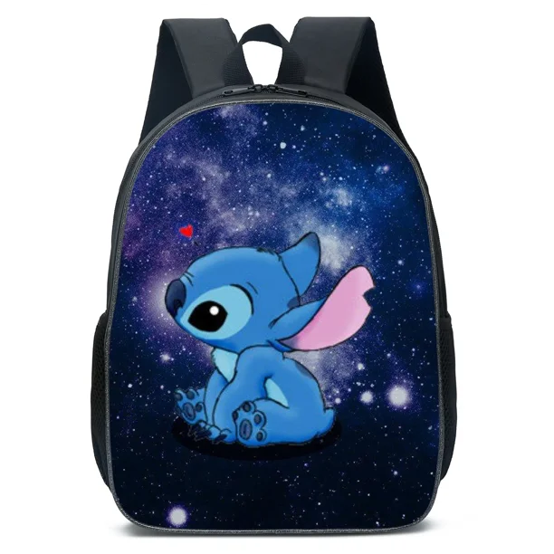 HOT Disney Stitch Primary and Middle School Students Schoolbag Boys Sports Backpack Girls Anime Cartoon School Bag Mochila