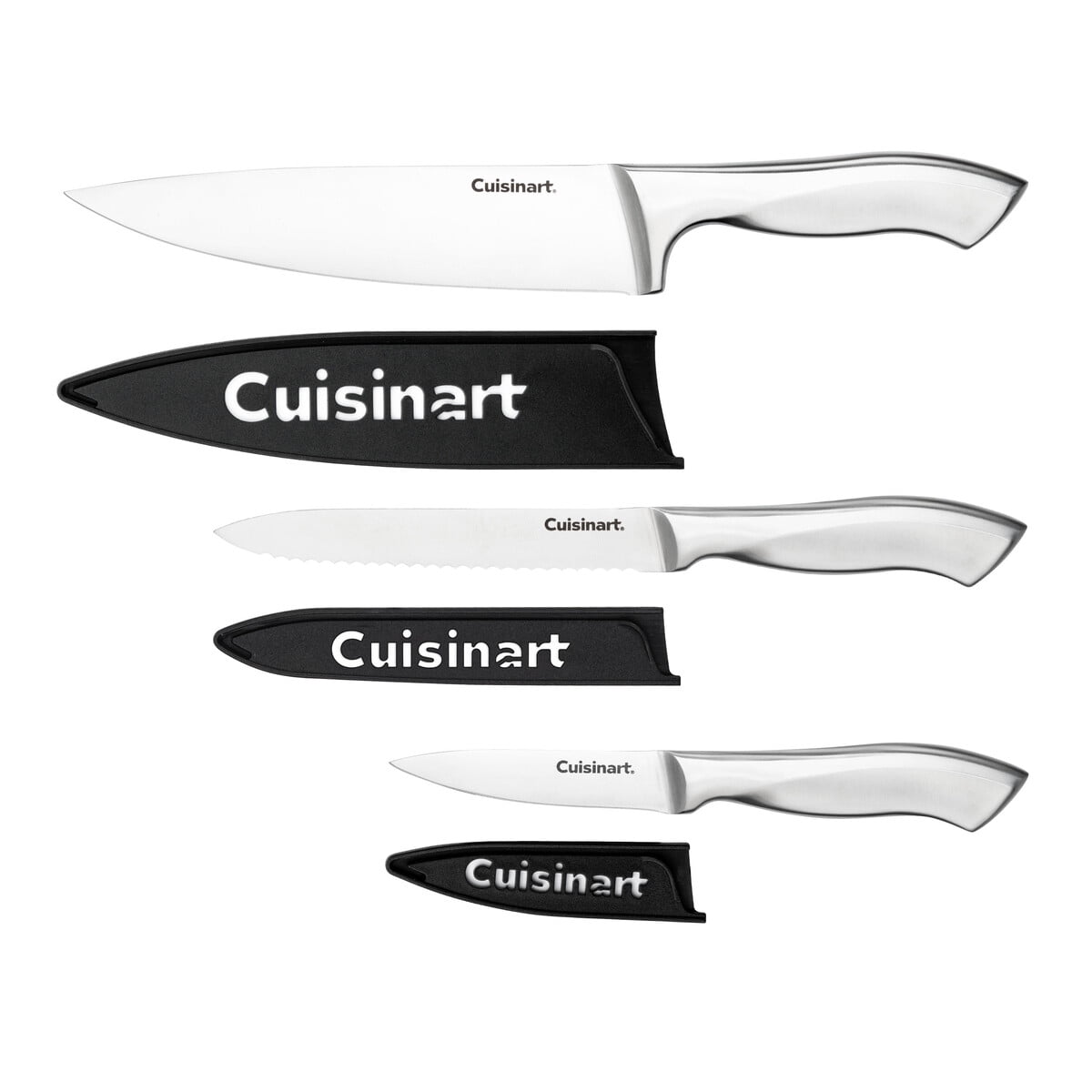 Cuisinart - Set Cuchillos 3 Piezas Acero Inoxidable Mango Ergonamico