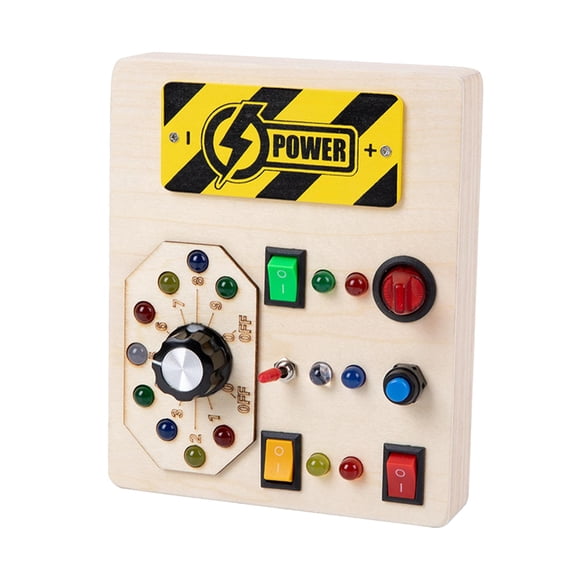Montessori Busy Board Switch Light Toy Para Niños Aprendizaje Preescolar