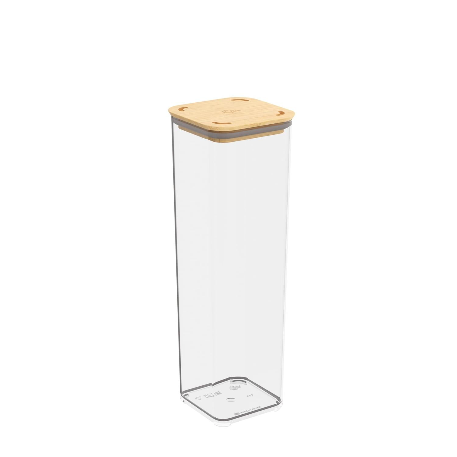 Coza - Contenedor Hermético Modo Bambú 1,8 L Cristal Blanco