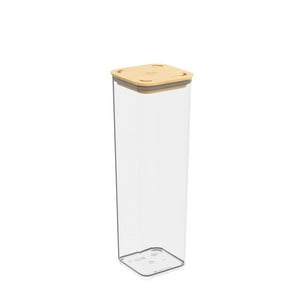 Coza - Contenedor Hermético Modo Bambú 1,8 L Cristal Blanco