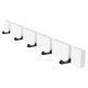 thumbnail image 4 of Gancho de madera montado en la pared plegable Ropa Ropa Colgador de toalla Blanco 5 ganchos, 4 of 5