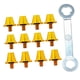 thumbnail image 4 of 12x Clavos Para Botas De Fútbol Clavos De Repuesto Estables Para Deportes De Interior Y Exterior Dorados Con Llave 11 Mm 13 Mm, 4 of 5