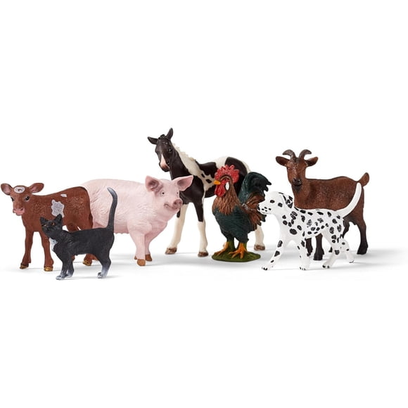 Set Animales Granja Schleich Farm World 7 Figuras Realistas