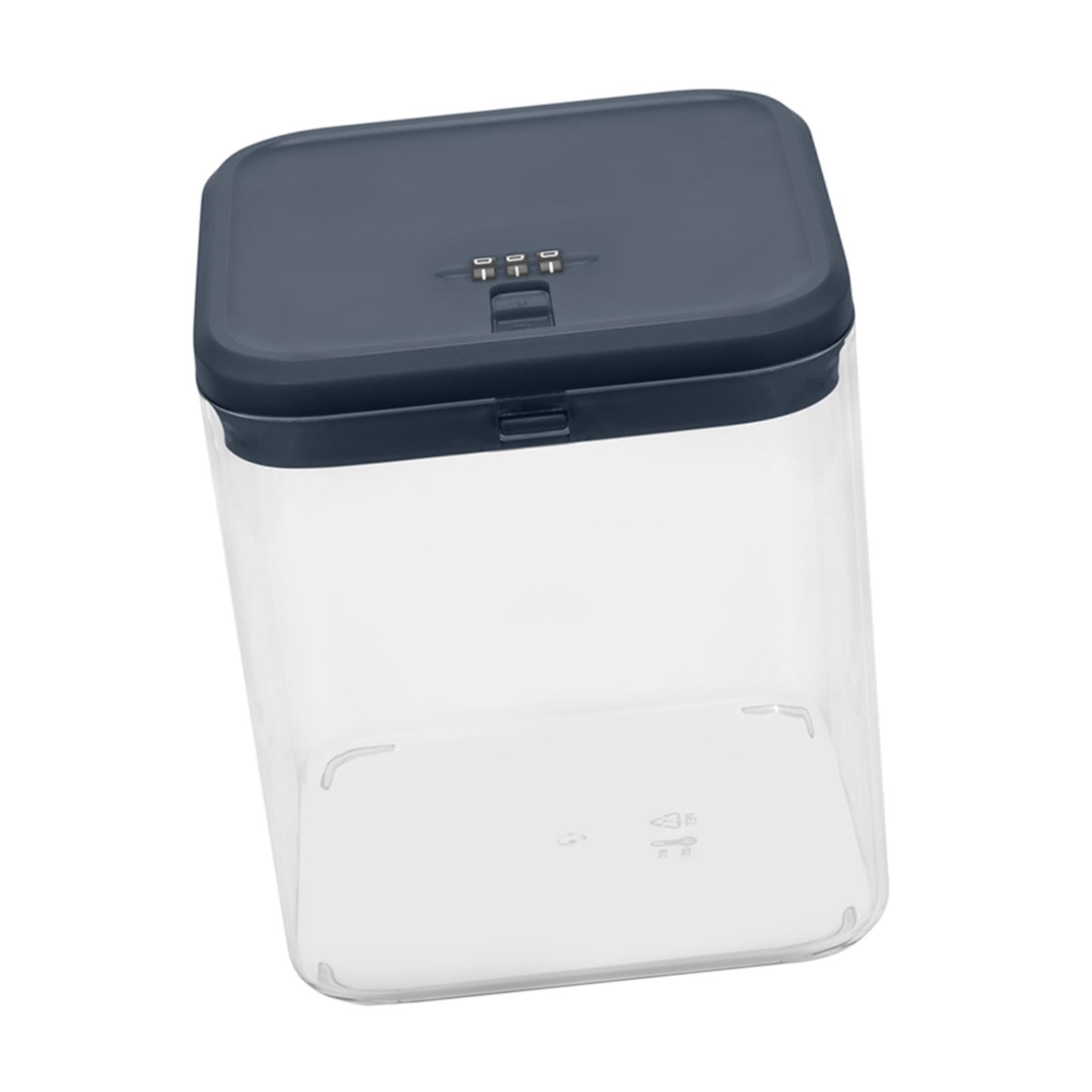 Bothyi - Caja De Seguridad Para Teléfono, Portátil, Transparente, Con Cerradura, Para Cocina, Hogar, Mesa, Gris Y Azul