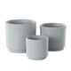 thumbnail image 1 of Set 3 Maceteros Maceta De Ceramica Gris Con Lineas Cuadradas gris, 1 of 8