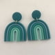 thumbnail image 1 of Boho Colorful Ceramic Polymer Clay Loop Earrings - Sweet & Lovely Candy Rainbow Pendant Drop Earrings - Perfect Gift for Women & Girls!, 1 of 5