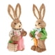 thumbnail image 1 of Conejito De Paja De Pascua, Suministros Para Fiestas De Animales De 35cm Para Vacaciones, Escritorio, Interior, Verde, Rosa, 1 of 3