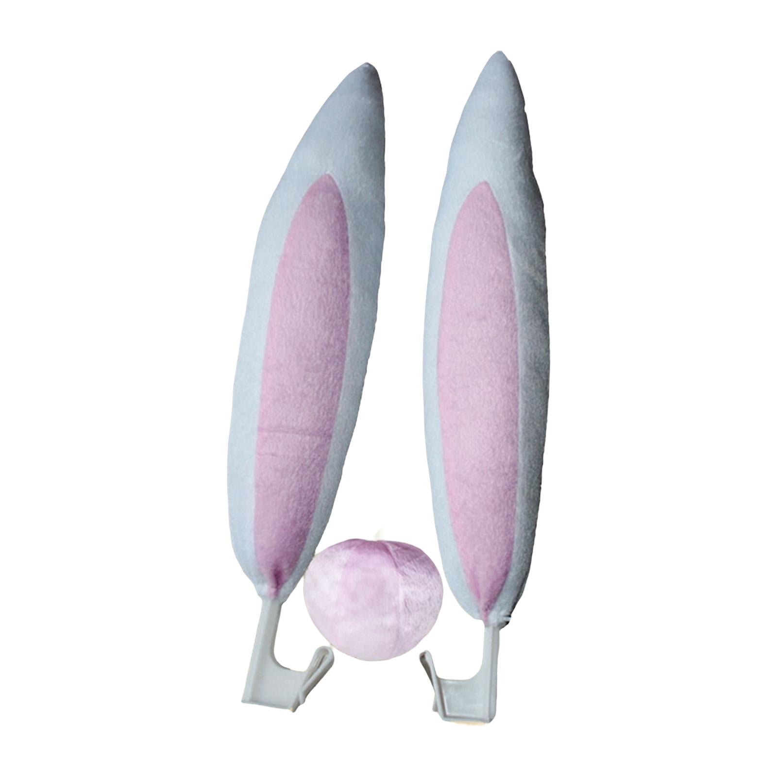 Magideal - Bonito Adorno Para Coche, Conjunto De Orejas De Conejo, Accesorio Para Camión, Forma De Animal, Regalo, Decoración De Pascua, Fácil Instalación,