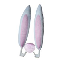 Magideal - Bonito Adorno Para Coche, Conjunto De Orejas De Conejo, Accesorio Para Camión, Forma De Animal, Regalo, Decoración De Pascua, Fácil Instalación,