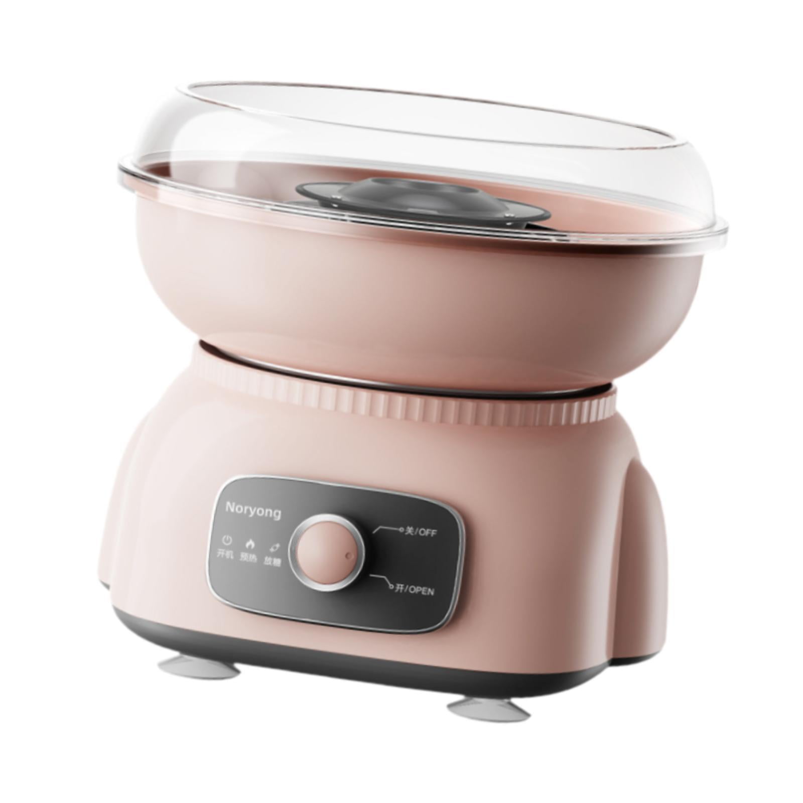 Magideal - Máquina De Azúcar De Algodón, Enchufe Estadounidense Portátil Pequeño, 500w, Bandeja Grande De Bajo Ruido, Minimáquina De Azúcar De Algodón Fácil De U Rosa