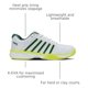 thumbnail image 3 of Zapatilla de Pickleball K‑Swiss 8 M Blanco/Lima Neón/Eden, 3 of 8