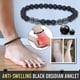 thumbnail image 2 of Tobillera de obsidiana negra antihinchazón, 2 tobilleras magnéticas para pérdida de peso, pulsera de cuentas de obsidiana, regalos para hombres y mujeres, 2 of 6