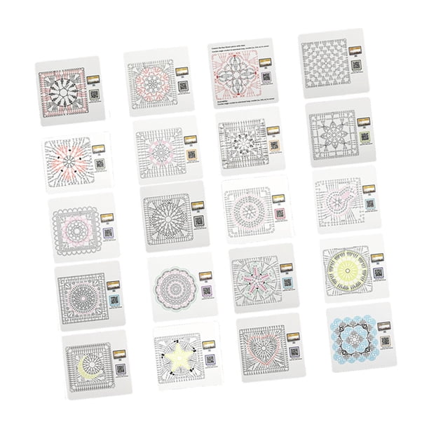 Barajas de Cartas de Abuelita, 20 Patrones de Crochet para Aprender a Tejer a Crochet para Adultos, Gráficos de Puntadas de Crochet para Principiantes