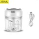 thumbnail image 1 of 1pc 250ml Mini Electric Kitchen Garlic Press And Pestle USB Charging Socket Ginger And Chili Chopper Vegetable Blender Kitchen Utensil Kitchen Stuff Small Kitchen Appliance, 1 of 3