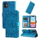 thumbnail image 1 of Funda tipo cartera FOXDOCK para iPhone 11 Pro Max , diseño girasol en relieve, cuero PU, cierre magnético, soporte y tarjetero, 1 of 5