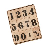 Bothyi - Juego De Sellos De Madera, Planificador De Álbum De Recortes Diy, Decoración De Diario, Pintura Para Niños, Números En Negrita