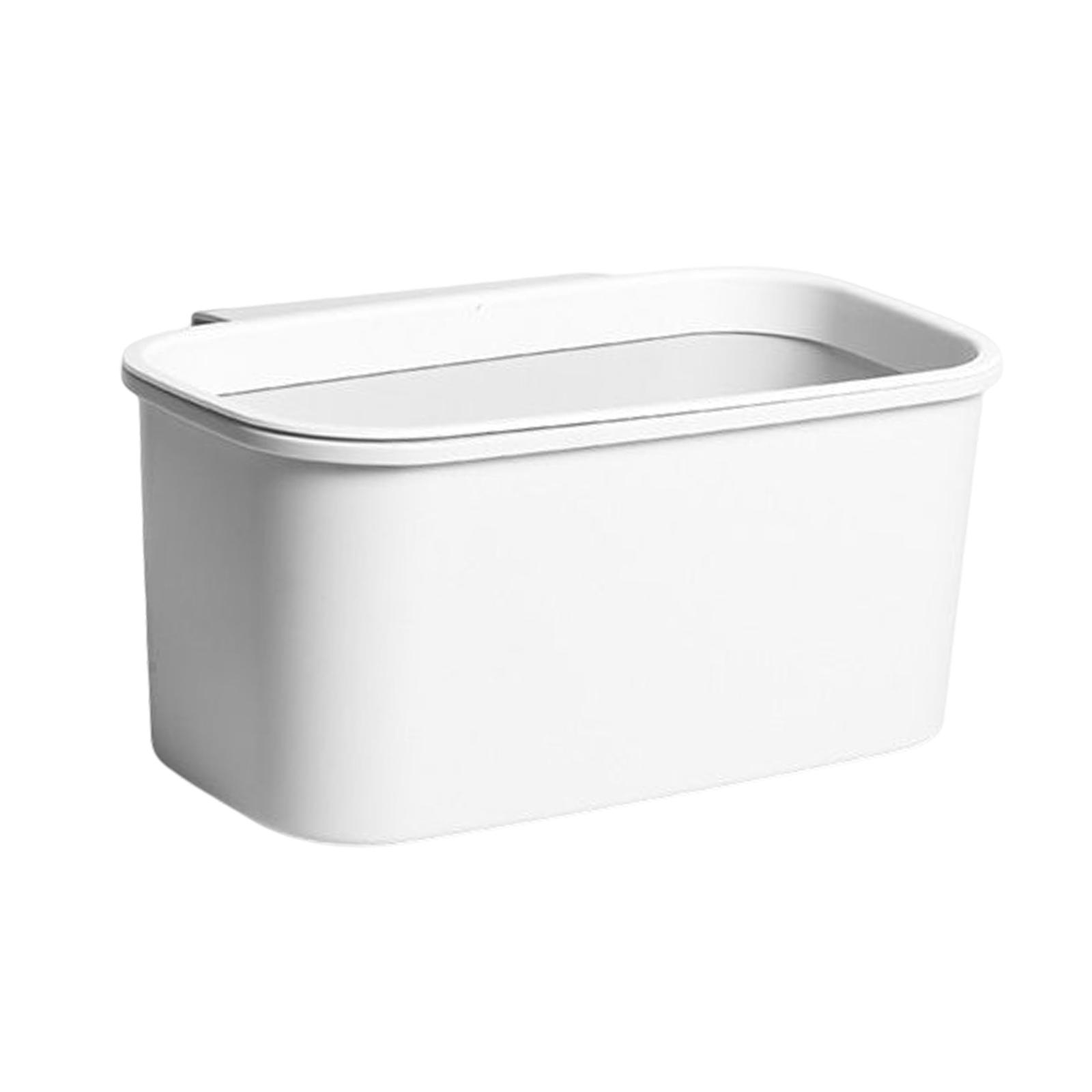 Bothyi - Pequeño Cubo De Basura Plegable Que Cuelga La Puerta Del Gabinete Del Dormitorio Del Cubo De Basura Gris