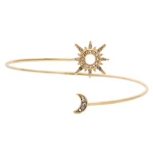 Ioensy - Brazalete De Brazo Sol Luna Joyería Personalizada Simple Para Mujer Hermana Mamá