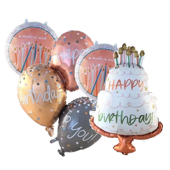 Kit De Decoración Para Fiestas Con Globos Grandes De Felicitación De Cumpleaños En Oro Rosa