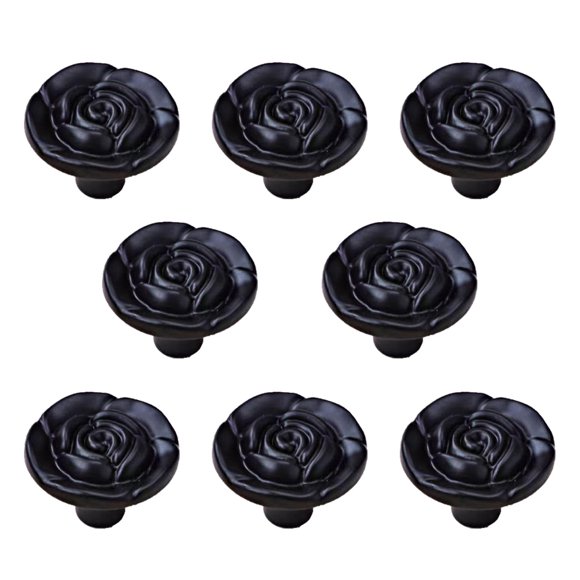 Perillas para gabinete Joyindecor, rosa vintage, aleación de zinc, paquete de 8
