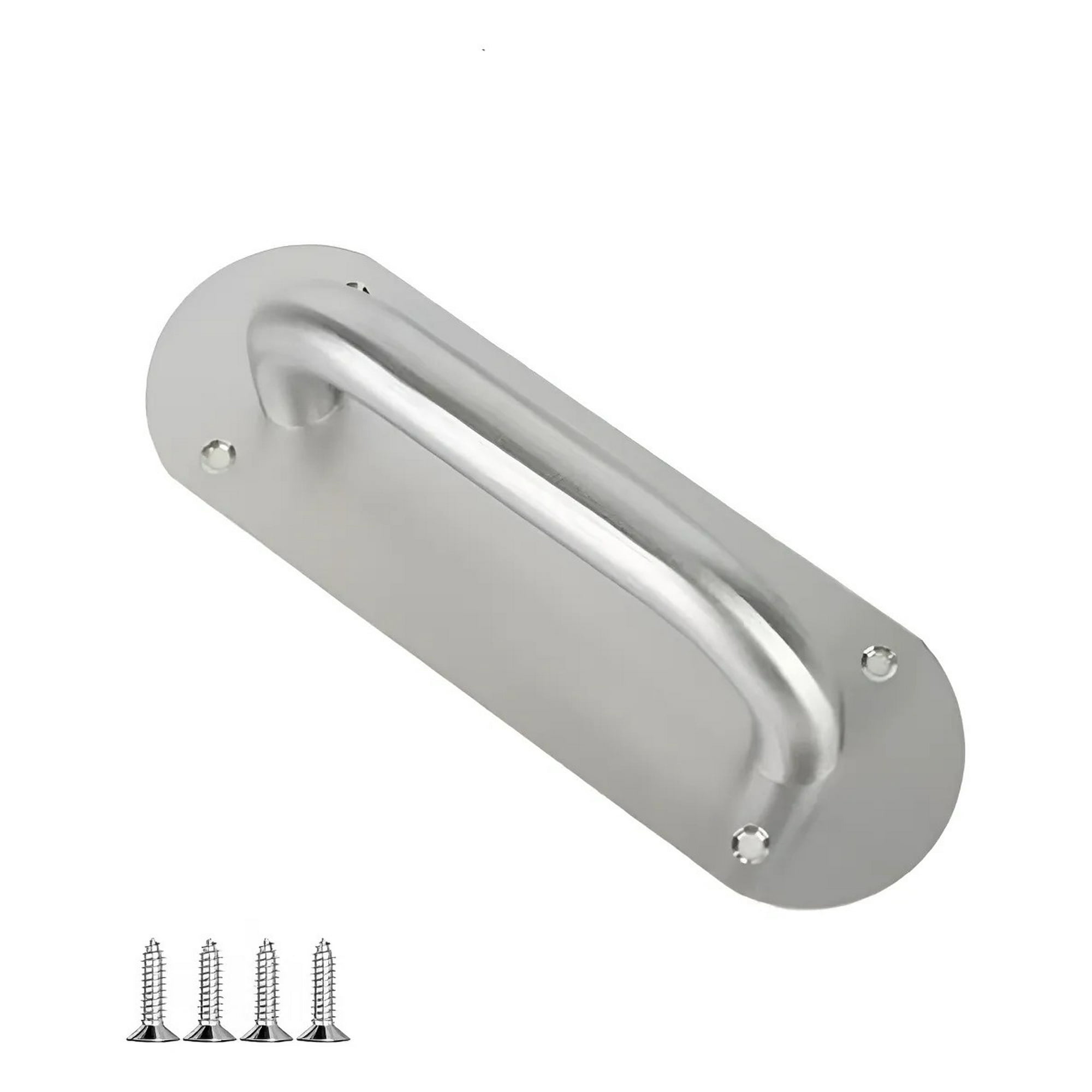 Genérica - Tirador Para Puerta Principal Acero Inoxidable 8 Pulgadas Satinado Liso, Tornillos Incluidos