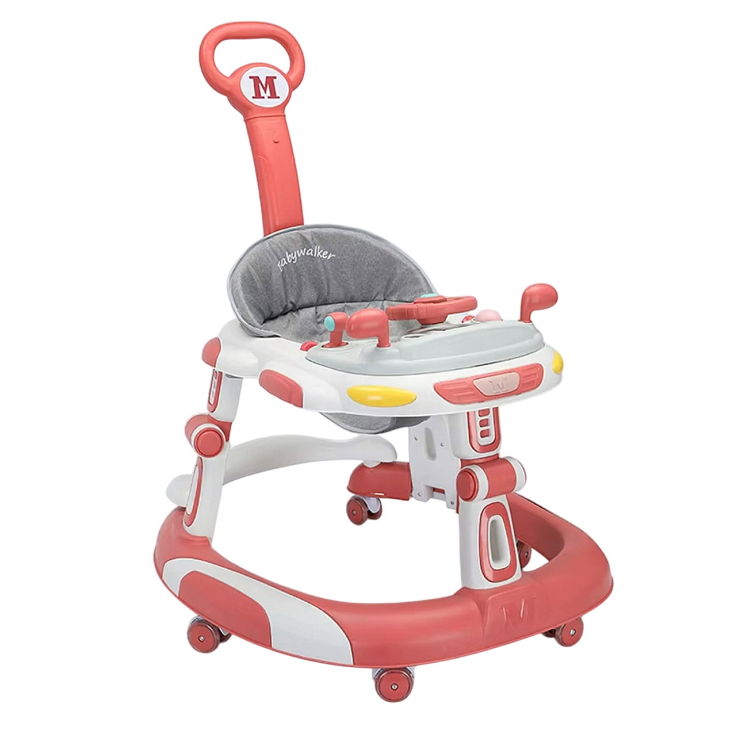 Mundo Online - Andador Caminadora Bebe Plegable Autito Con Sonido Fucsia