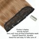 thumbnail image 2 of Xiao Hua Peluca de cabello liso con clip - 23.6 pulgadas Café, peluca desmontable de 3 piezas, cabello liso extra largo que se puede usar para aumentar el largo y cambiar de peinado., 2 of 3
