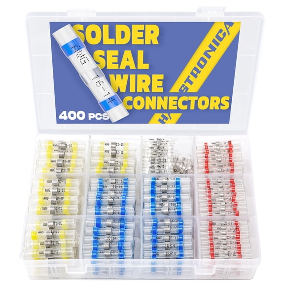 Conectores de alambre Solder Seal Haisstronica, 400 unidades, impermeables