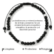 thumbnail image 3 of Pulsera ajustable de turmalina natural - energética Negra, 3 of 3