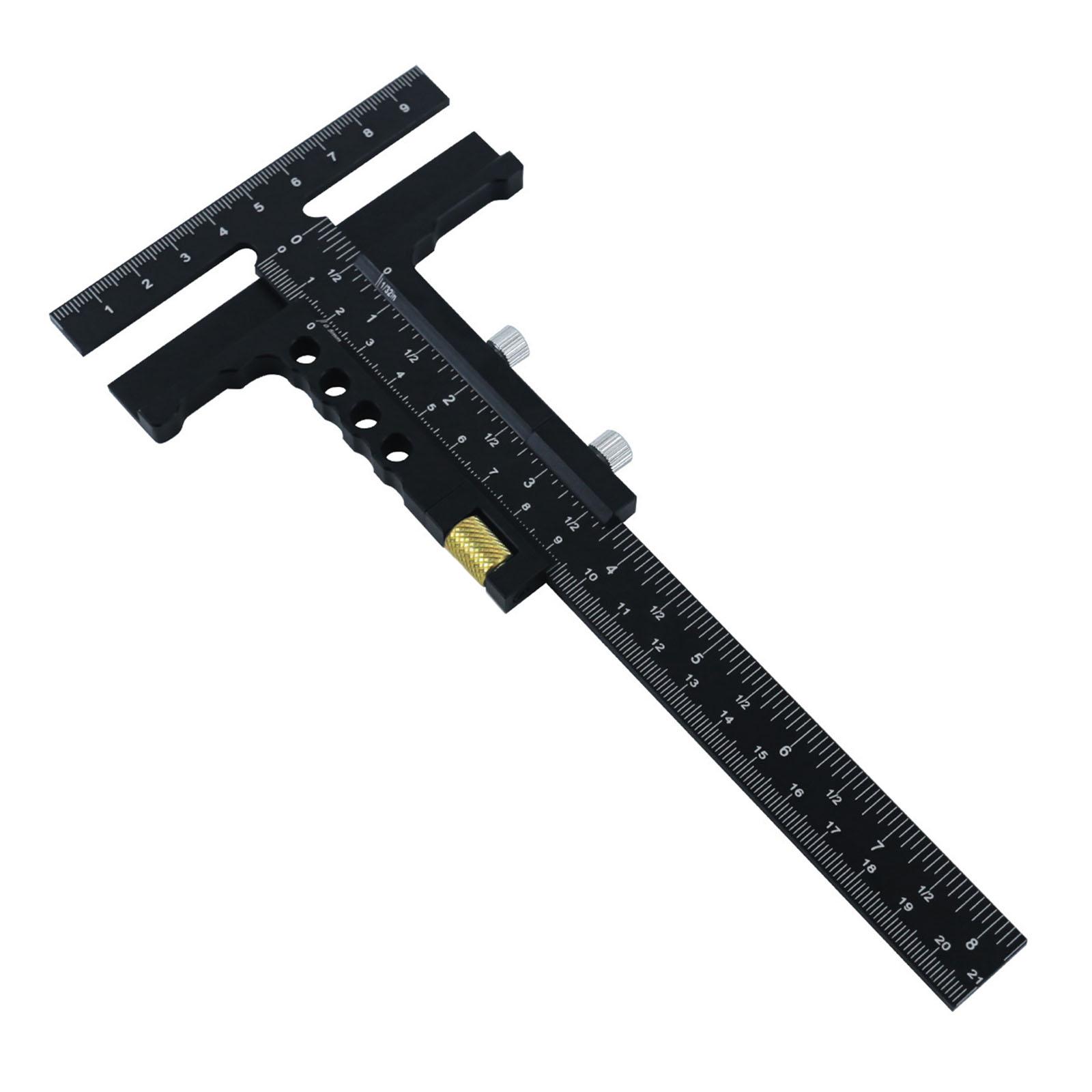 Magideal - Lápiz En Forma De T Para Carpintería, Herramienta Profesional De Bricolaje-Anreiß, Resistente Al Desgaste, Hecho De Aleación De Aluminio, Línea De Mar Con Ajuste Fino