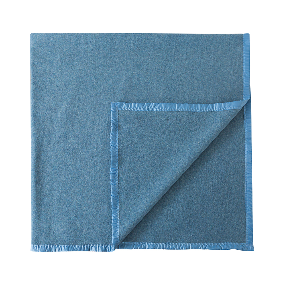 Chantilly - Frazada Premium 70% Lana 200 X 220 Cm Celeste