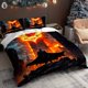 thumbnail image 1 of Dark Knight Rebirth of Flames Guarding Gotham City's Eternal Hope Pattern Innovative Cartoon Duvet Cover for Single/Double 1 Duvet Cover + 1/2 Pillowcases Soft, 1 of 1