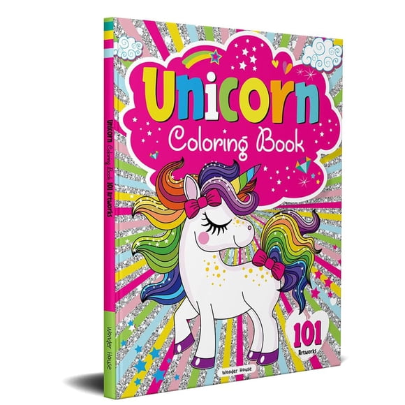 Libro Para Colorear 101 Diseños De Unicornios Para Niños