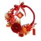 thumbnail image 2 of Corona de año Nuevo Chino, corona de flores artificiales, puerta delantera, decoración del hogar, corona del año Lunar 2024 para bodas en interiores y, 2 of 5