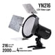 thumbnail image 2 of Luz de vídeo LED YONGNUO YN216 YN-216 para cámara réflex digital Canon Nikon, 2 of 7